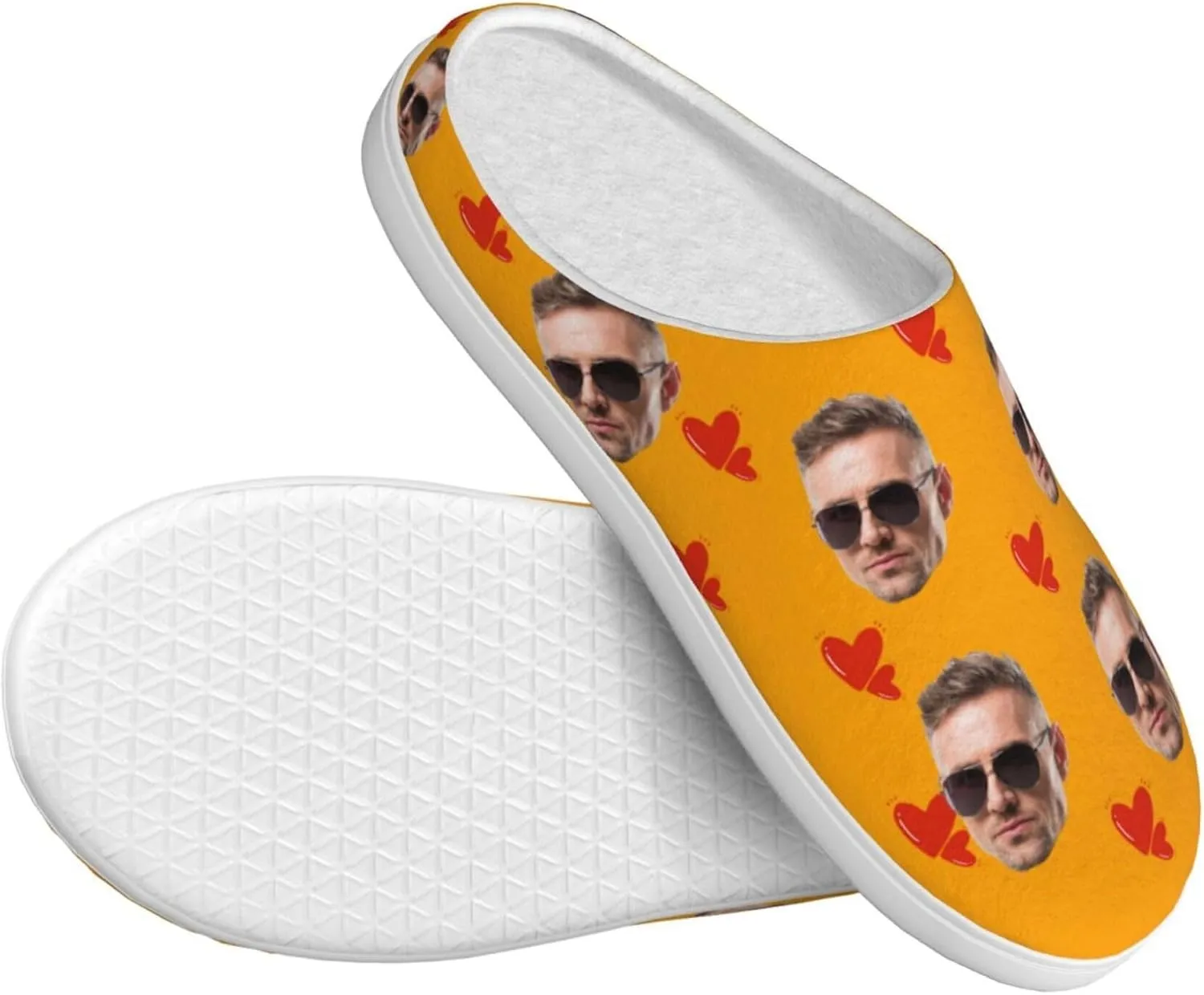 Custom Cotton Slippers Personalized Winter House Slippers With Face Photos And Name Customized Cotton Slippers for Men/Women