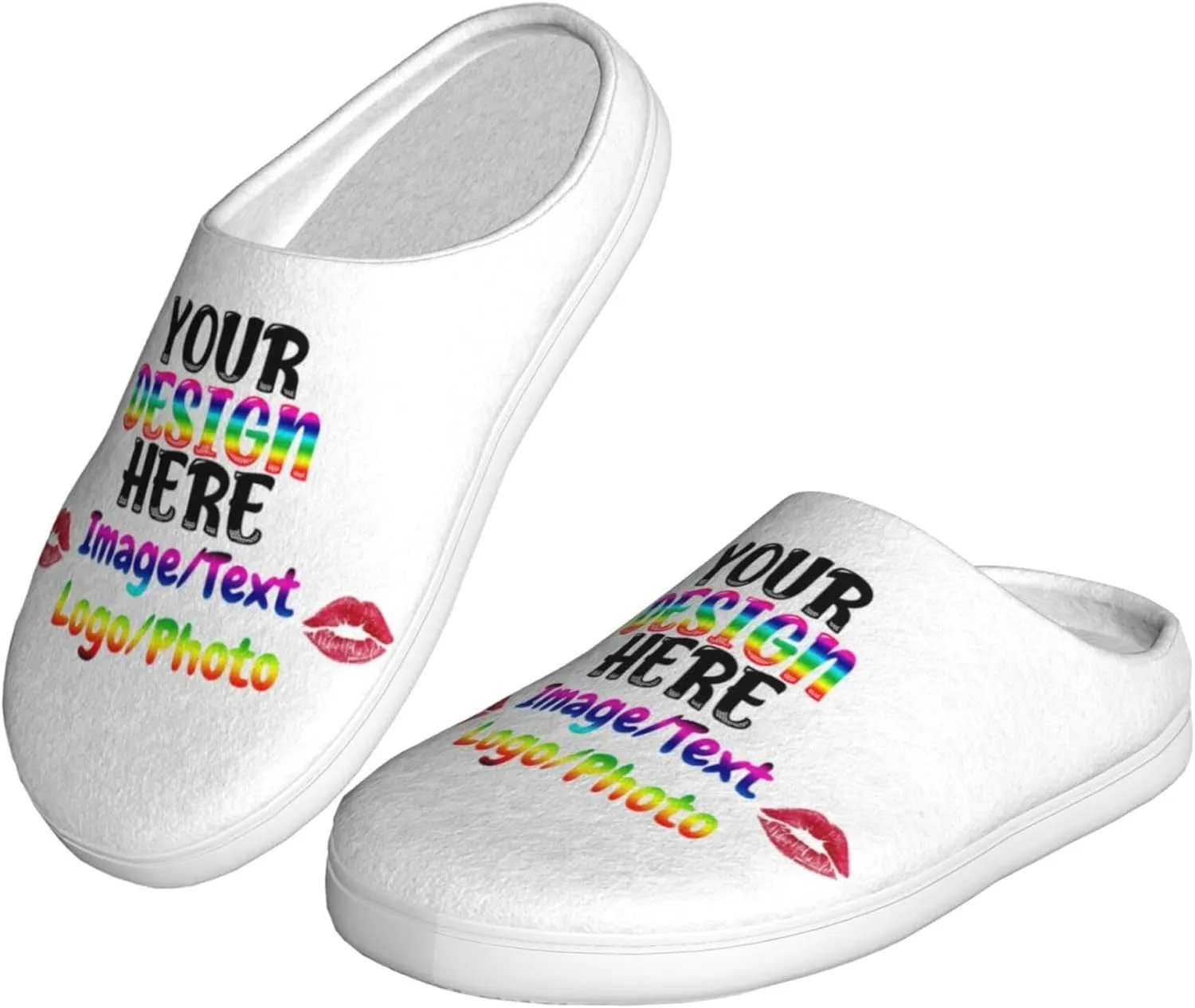 Custom Cotton Slippers Personalized Winter House Slippers With Face Photos And Name Customized Cotton Slippers for Men/Women