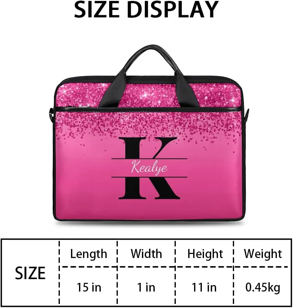 Custom Laptop Bag for Women Men Personalized Name 13 14 15.6 inch Laptop Messenger Shoulder Bags