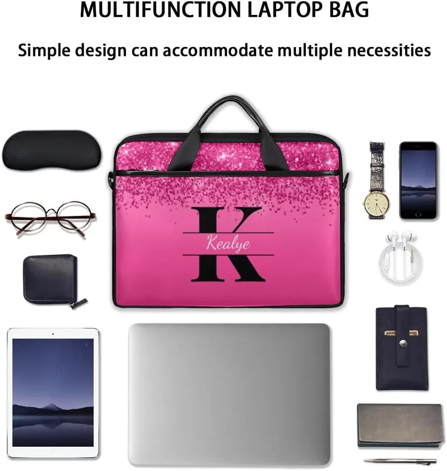 Custom Laptop Bag for Women Men Personalized Name 13 14 15.6 inch Laptop Messenger Shoulder Bags