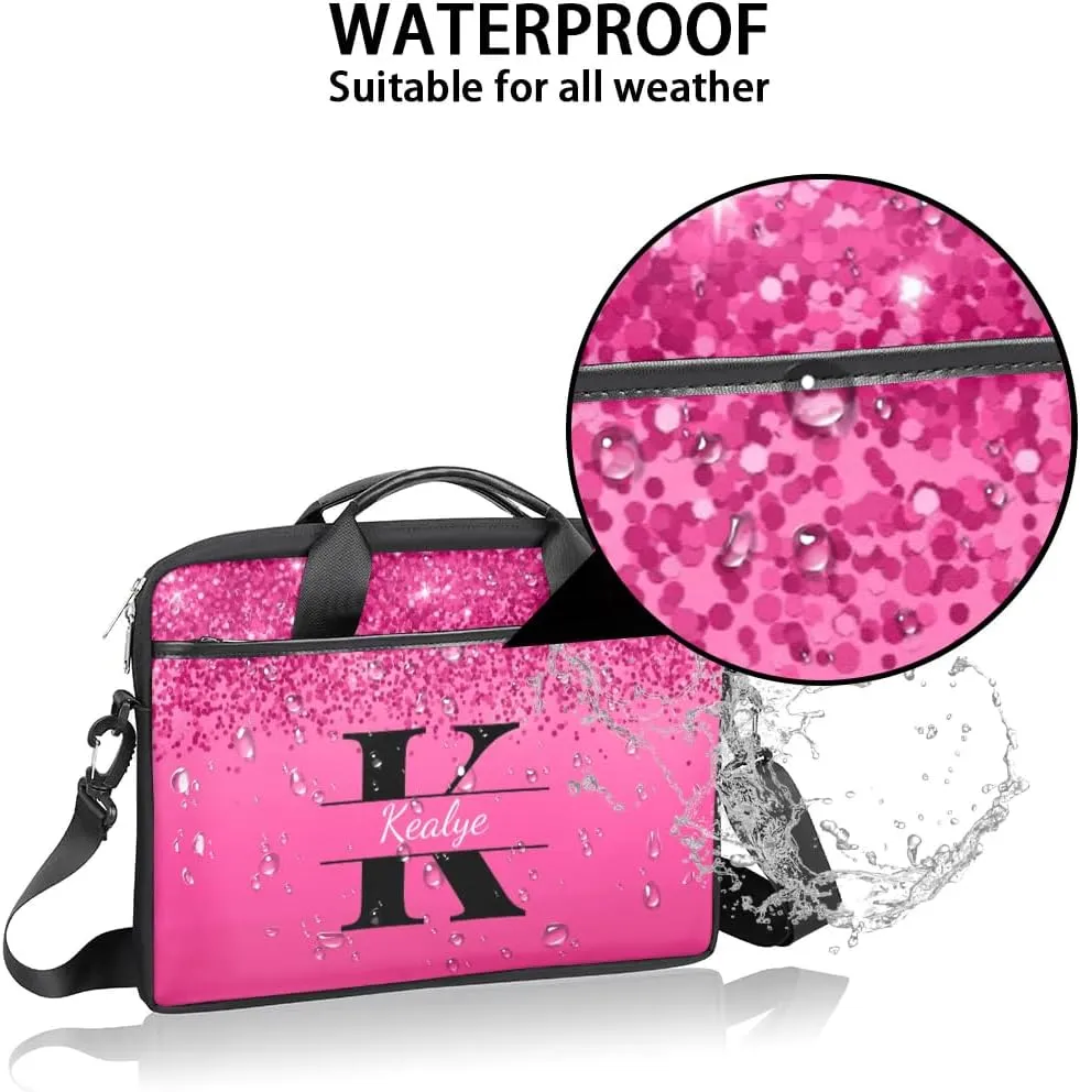 Custom Laptop Bag for Women Men Personalized Name 13 14 15.6 inch Laptop Messenger Shoulder Bags
