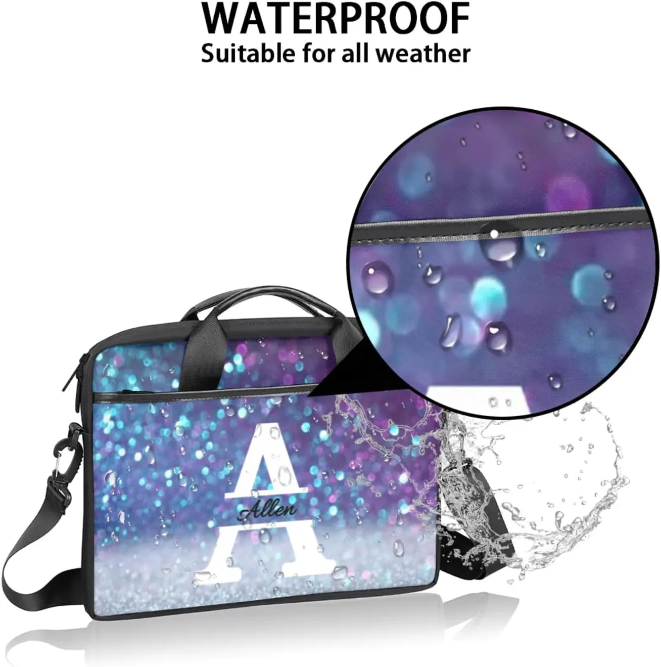 Custom Laptop Bag, Personalized Shoulder Bag for Laptop, Portable Computer Bag ，Gifts for Business Office