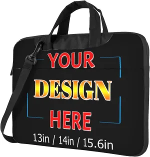 Custom Laptop Bag with Logo Personalized Messenger Shoulder Bag for Laptop Tablet Laptop Sleeve Briefcase with Handle