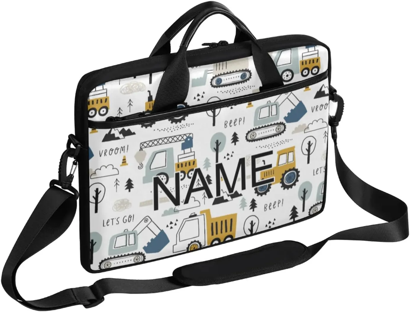 Custom Laptop Bag with Name Personalized 15 Inch Shoulder Computer Bag