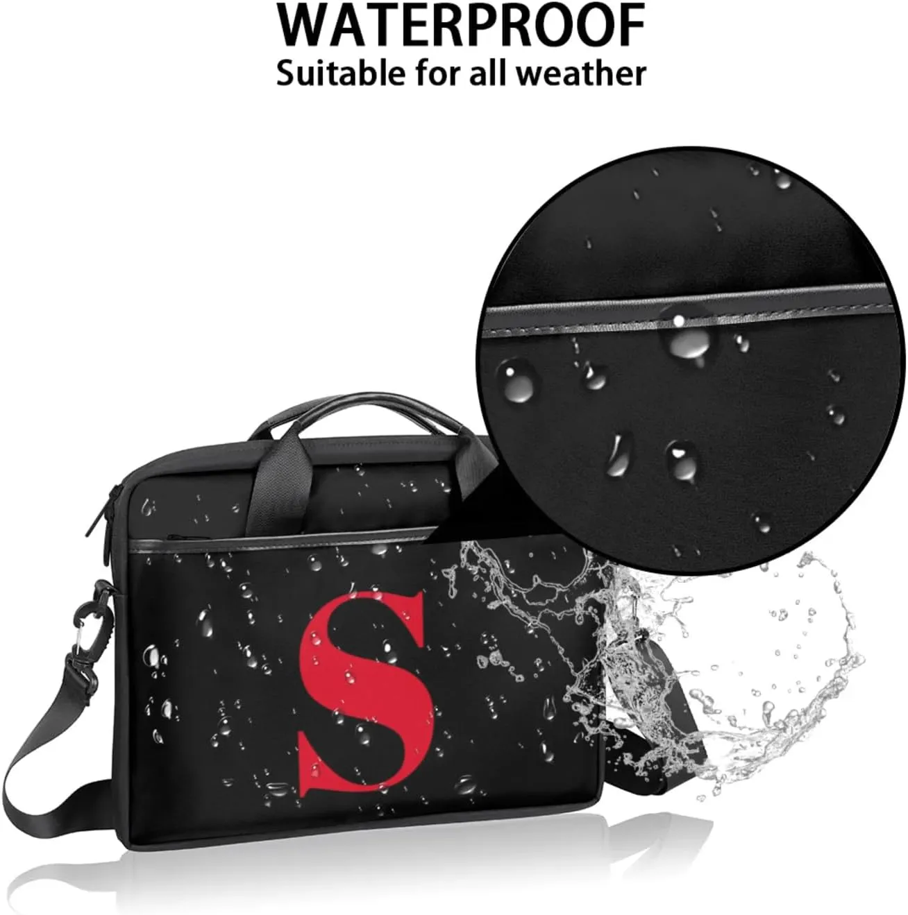 Custom Laptop-Bag with Name,Lightweight Portable Personalized Shoulder Computer-Bag,Customized Briefcase for Adult