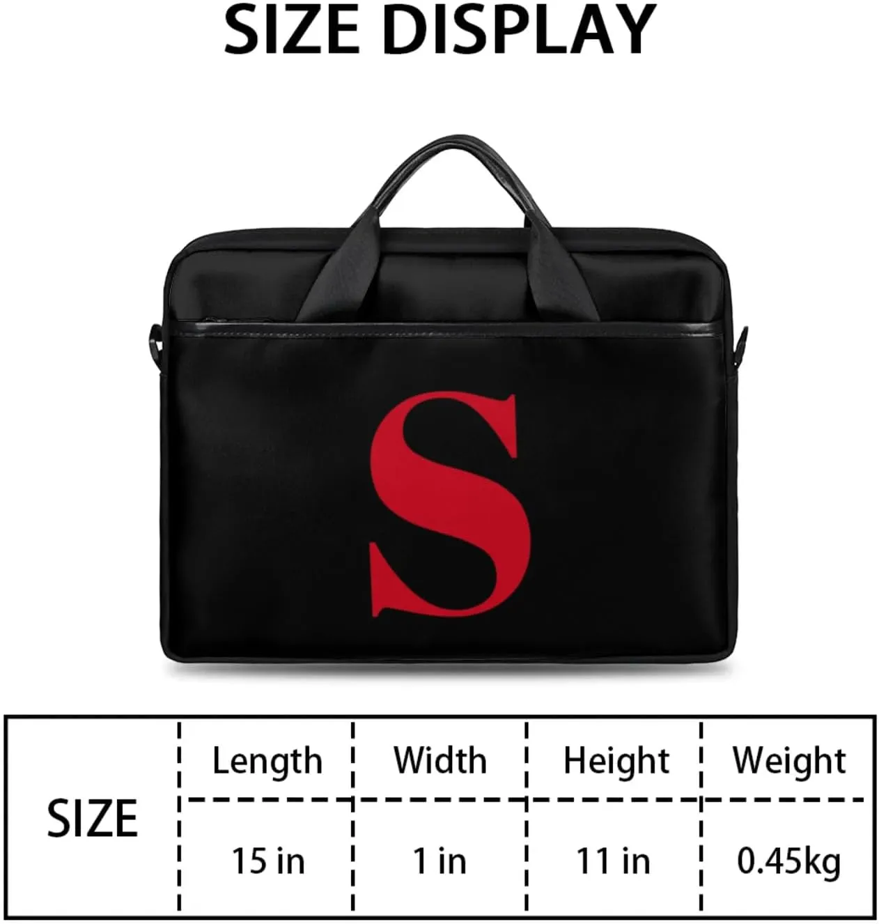 Custom Laptop-Bag with Name,Lightweight Portable Personalized Shoulder Computer-Bag,Customized Briefcase for Adult