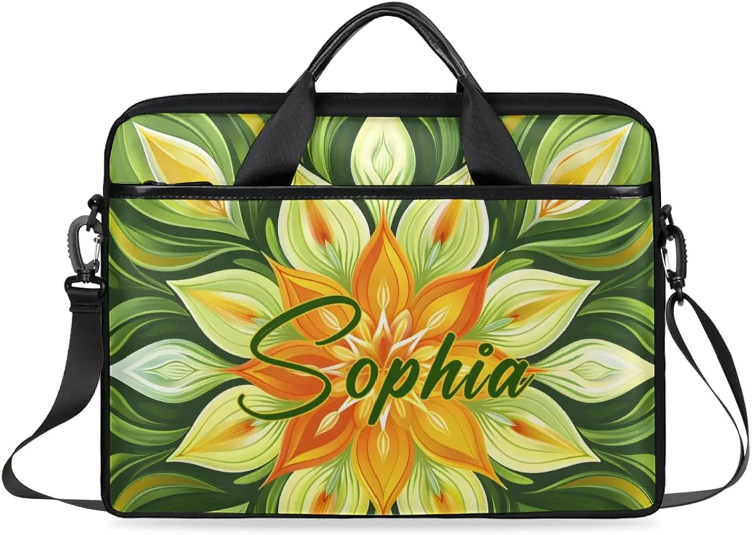 Custom Laptop-Bag with Name,Lightweight Portable Personalized Shoulder Computer-Bag,Customized Briefcase for Women