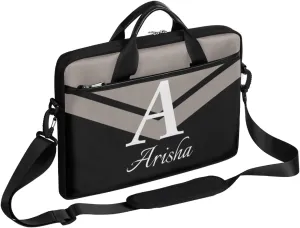 Custom Laptop Bag with Name,Personalized Laptop Shoulder Bag Add Your Own Name,Customized Portable Computer Pocket Case Gifts