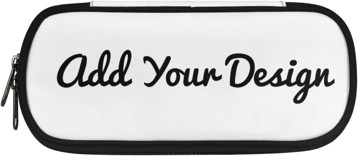Custom Pencil Pouch for Men Add Your Picture Name Personalized Pencil Case for Men High Capacity Office Stationery Organizer for Travel Outdoor