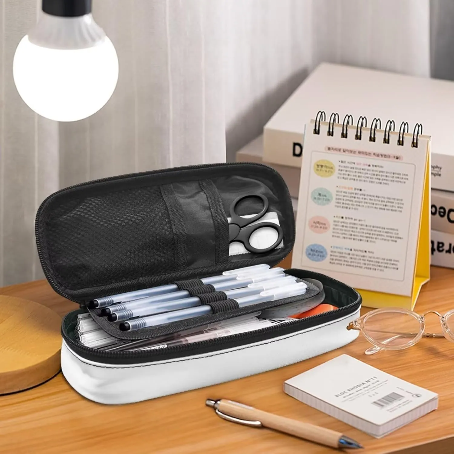 Custom Pencil Pouch for Men Add Your Picture Name Personalized Pencil Case for Men High Capacity Office Stationery Organizer for Travel Outdoor