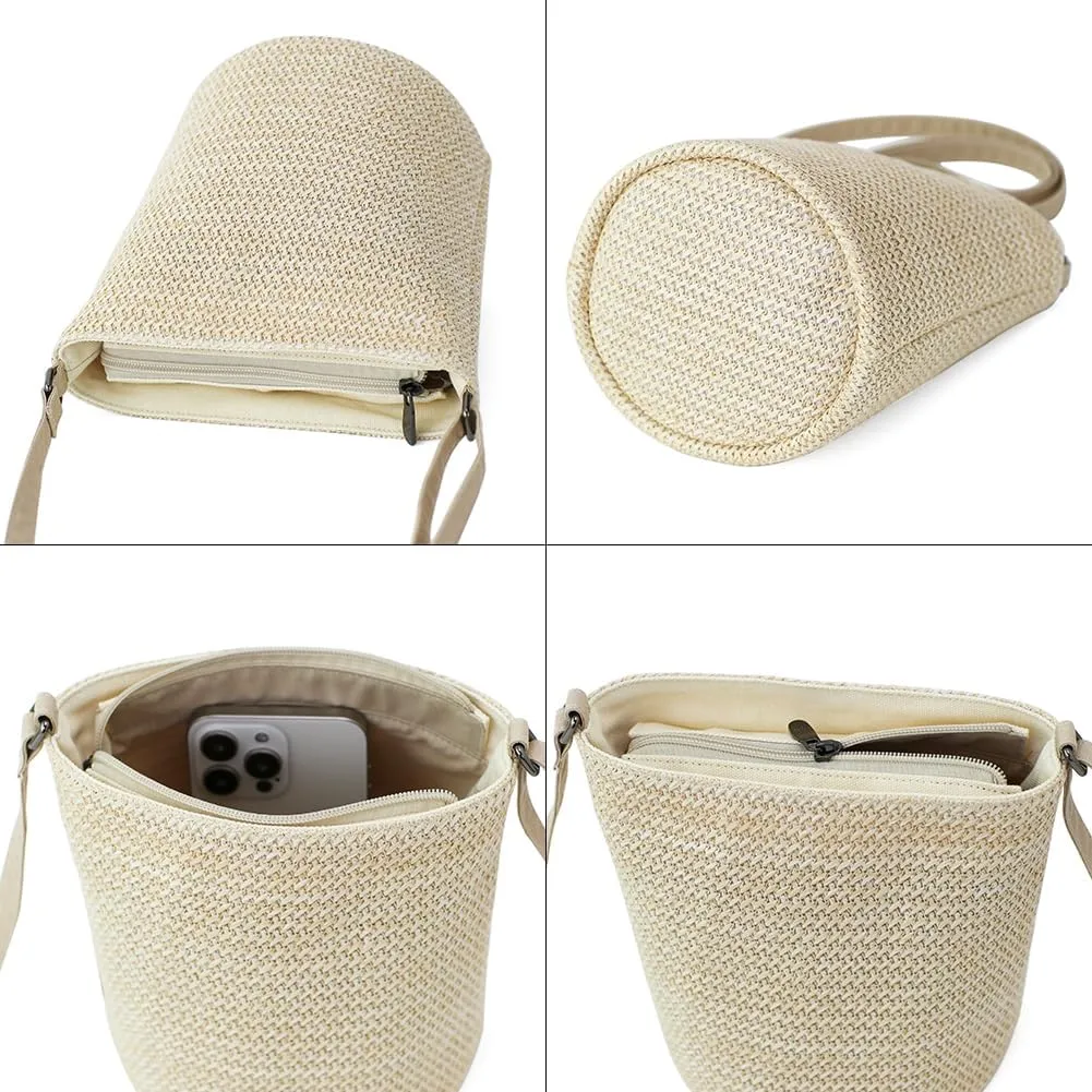 Cylindrical Crossbody Bag For Women