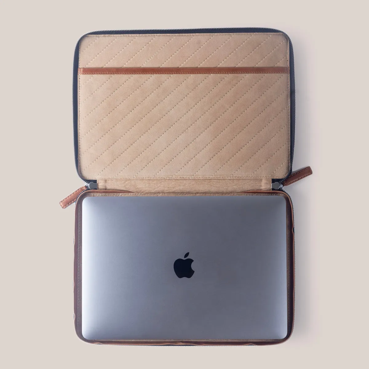 DELL XPS 13 Zippered Laptop Case - Felt and Tan Crunch