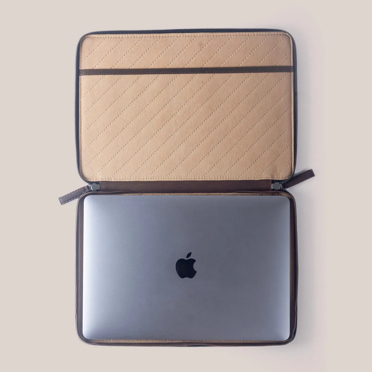 DELL XPS 13 Zippered Laptop Case - Felt and Tan Crunch