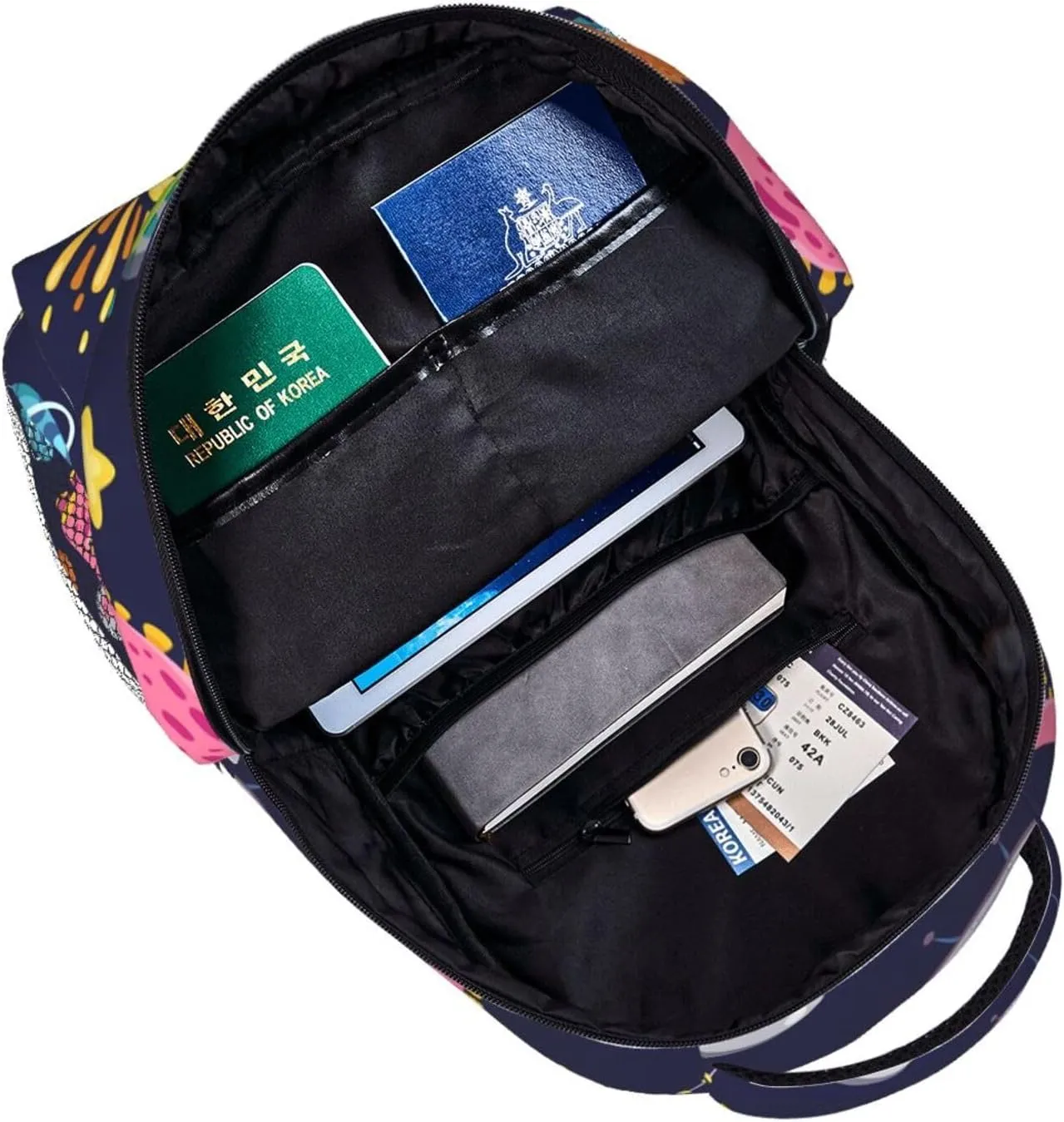 Dinosaur Space Galaxy Nebula Moon Backpack Laptop Backpack Sports Travel Shoulder bag Light casual backpack