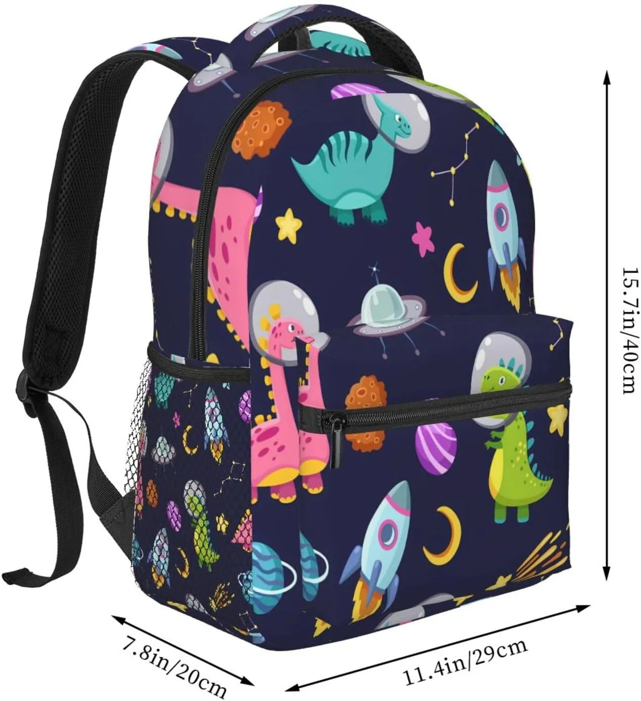Dinosaur Space Galaxy Nebula Moon Backpack Laptop Backpack Sports Travel Shoulder bag Light casual backpack