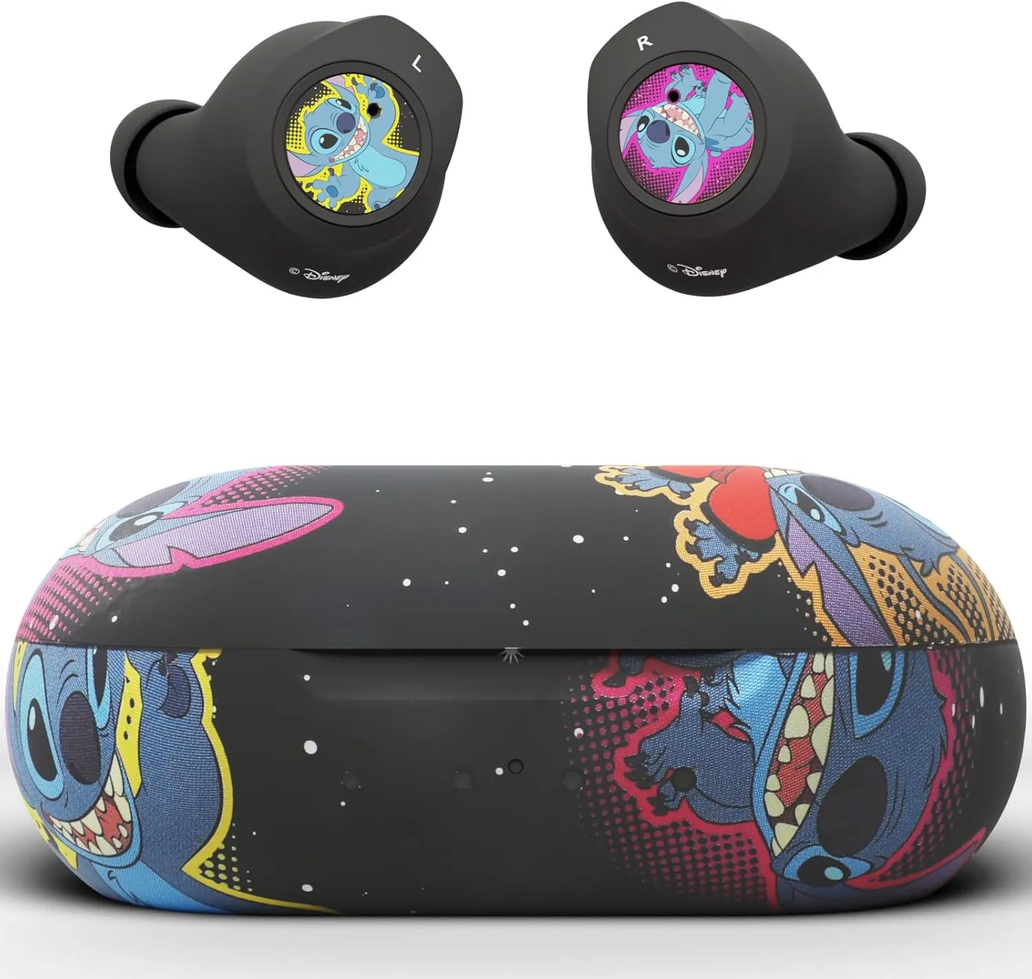 Disney Lilo and Stitch Bluetooth Earbuds w/Charging Case- Wireless Headphones w/Built-in Mic  Up to 30 Hrs Playtime- Lilo and Stitch Gifts for Girls,Boys,Women,Men,All Fans of Lilo and Stitch Stuff