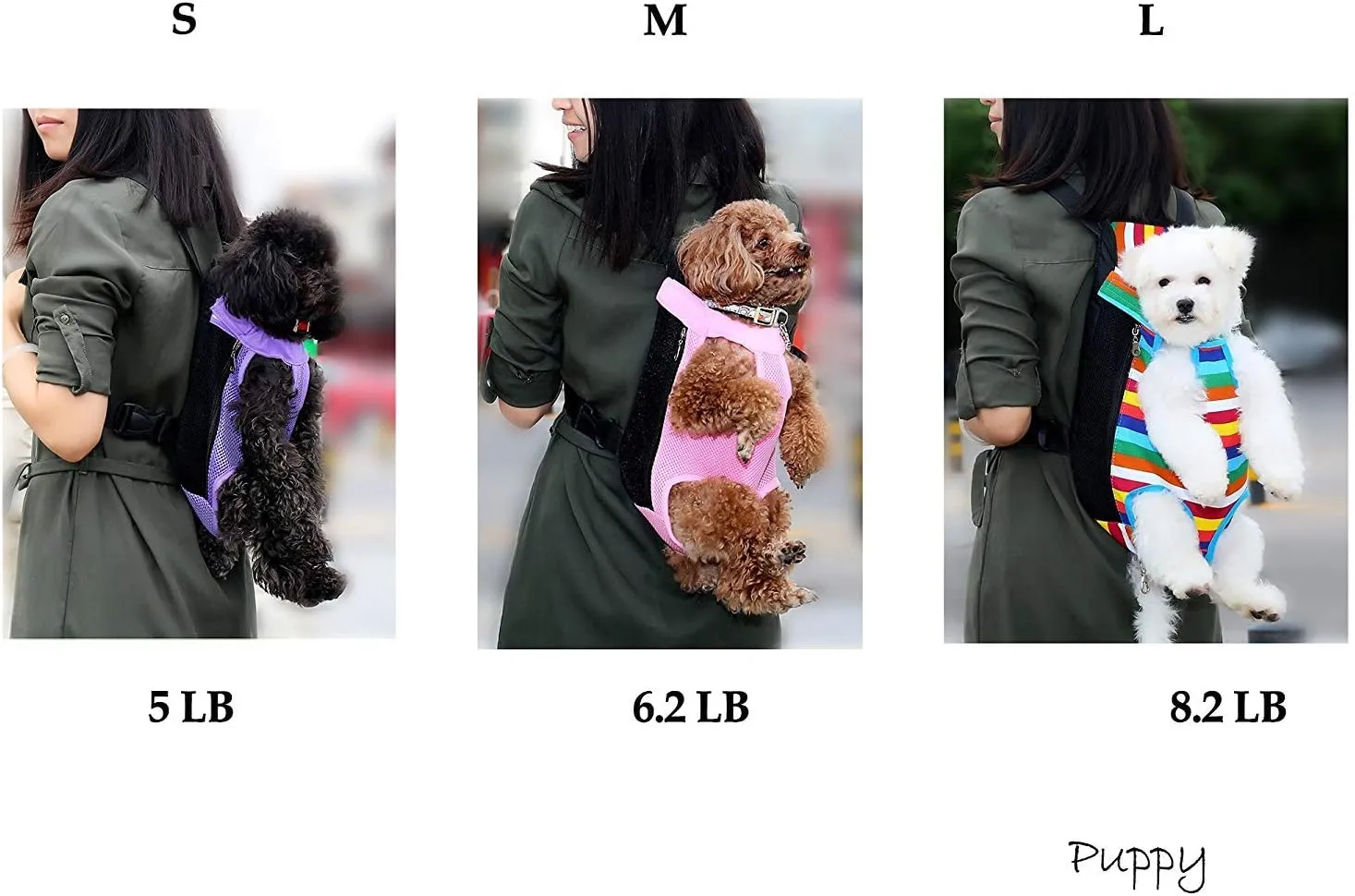 Dog Carrier Legs Out Front Pet Carrier Backpack Adjustable Puppy Cat Small Bag with Shoulder Strap and Sling for Traveling Hiking Camping Outdoor（Camouflage l