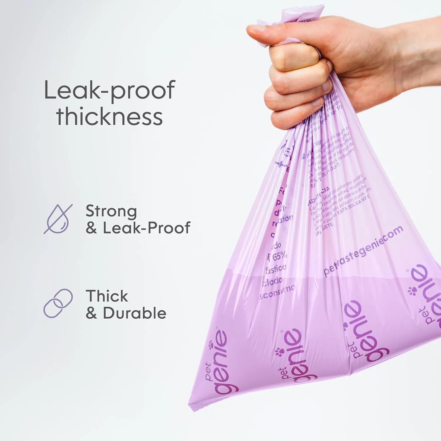 Dog Poop Bags, Rolls, Extra Strong & Leak-Proof for Dogs, Lavender Scented, Easy Tear Pet Waste Bags, Made from 65% Recycled Plastic, 16 Rolls (240 Count)