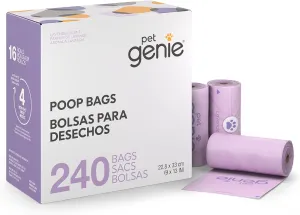 Dog Poop Bags, Rolls, Extra Strong & Leak-Proof for Dogs, Lavender Scented, Easy Tear Pet Waste Bags, Made from 65% Recycled Plastic, 16 Rolls (240 Count)