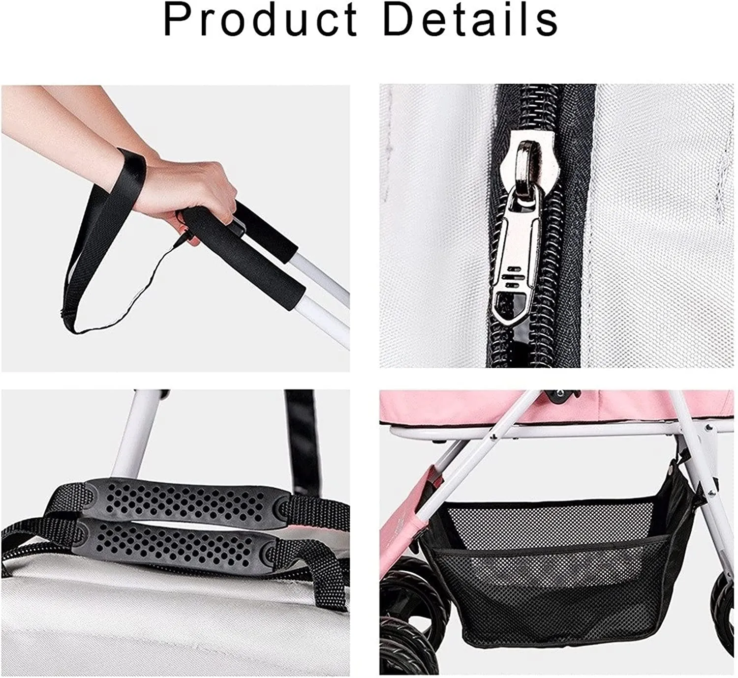 Dog Stroller, Pet Dog Stroller for Medium Small Dogs 20kg, Foldable Cat Stroller, Breathable Dog Pram Large Capacity Net Bag, Pet Stroller Pushchair with Stroller Fan
