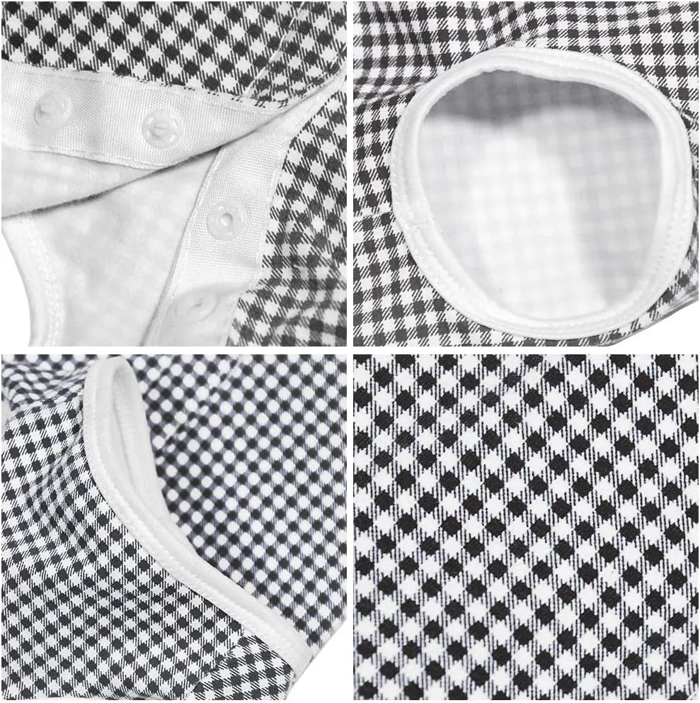 Dog’s Recovery Suit Post Surgery Shirt for Puppy, Wound Protective Clothes for Little Animals(Black White Plaid-s)