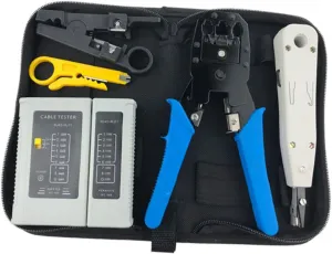 DOITOOL Network Tool Repair Kit Ethernet Tools for Installation Maintenance Termination Repair Portable Tool Bag Included