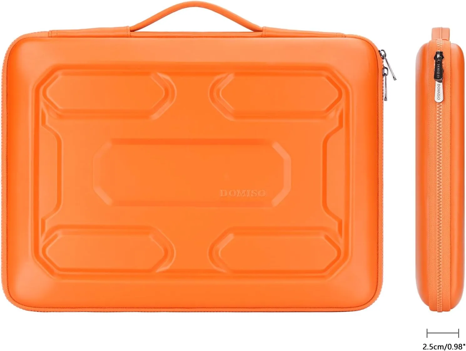 DOMISO 17 inch Laptop Sleeve with Accessory Bag Shockproof Waterproof EVA Protective Case for 17.3" ZBook Fury 17.3 G8/MSI GS73VR Stealth Pro/HP Envy 17/LG Gram 17"/ROG Strix GL702VS, Orange