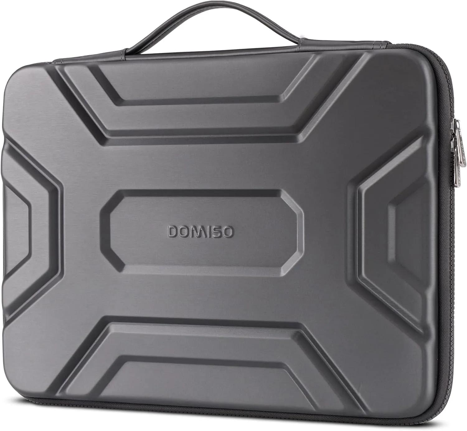 DOMISO 17 inch Laptop Sleeve with Handle Shockproof Computer Bag Waterproof EVA Protective Carrying Case for 17.3" HP Dell Asus Laptop, Dark Grey