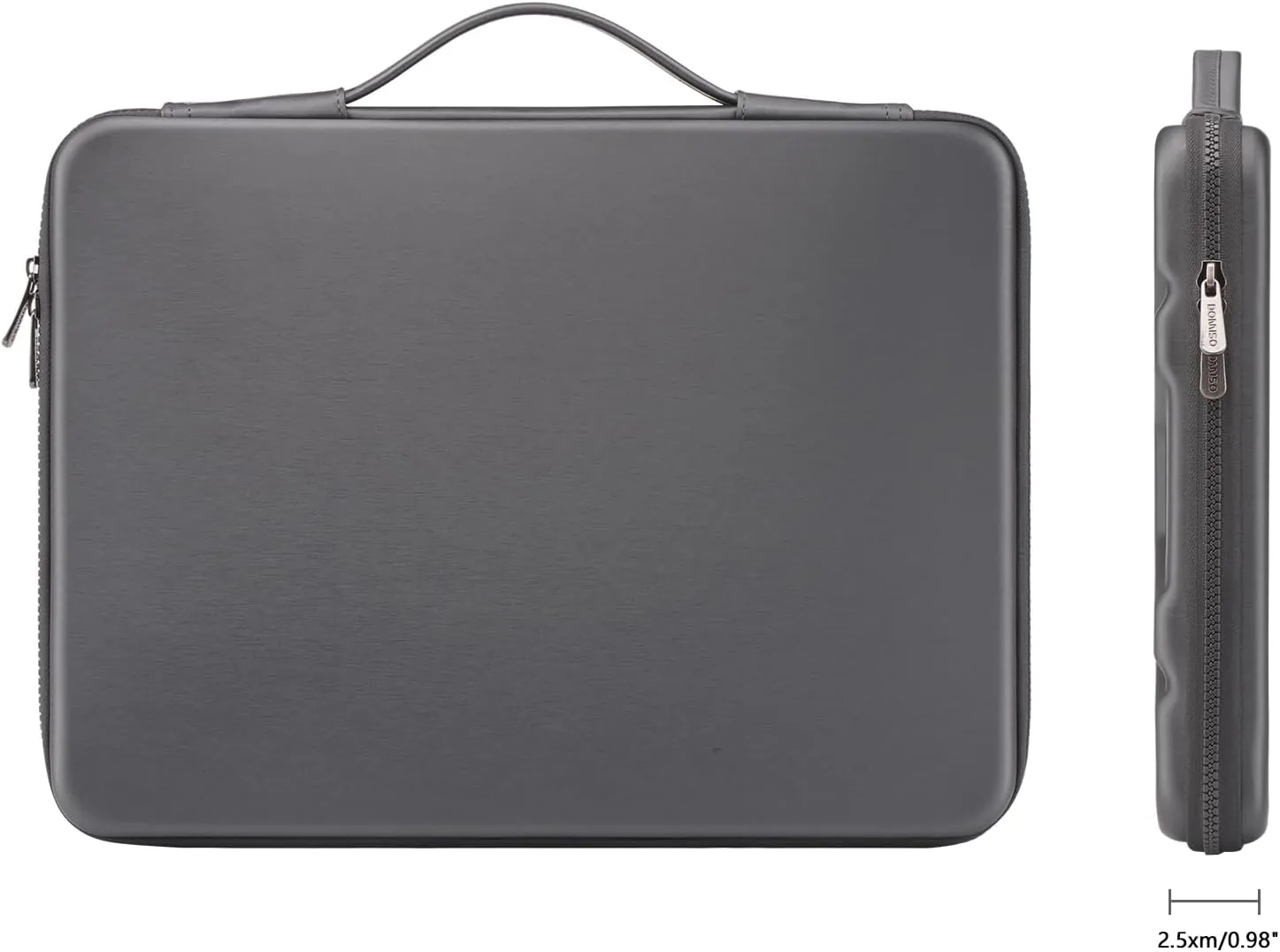 DOMISO 17 inch Laptop Sleeve with Handle Shockproof Computer Bag Waterproof EVA Protective Carrying Case for 17.3" HP Dell Asus Laptop, Dark Grey