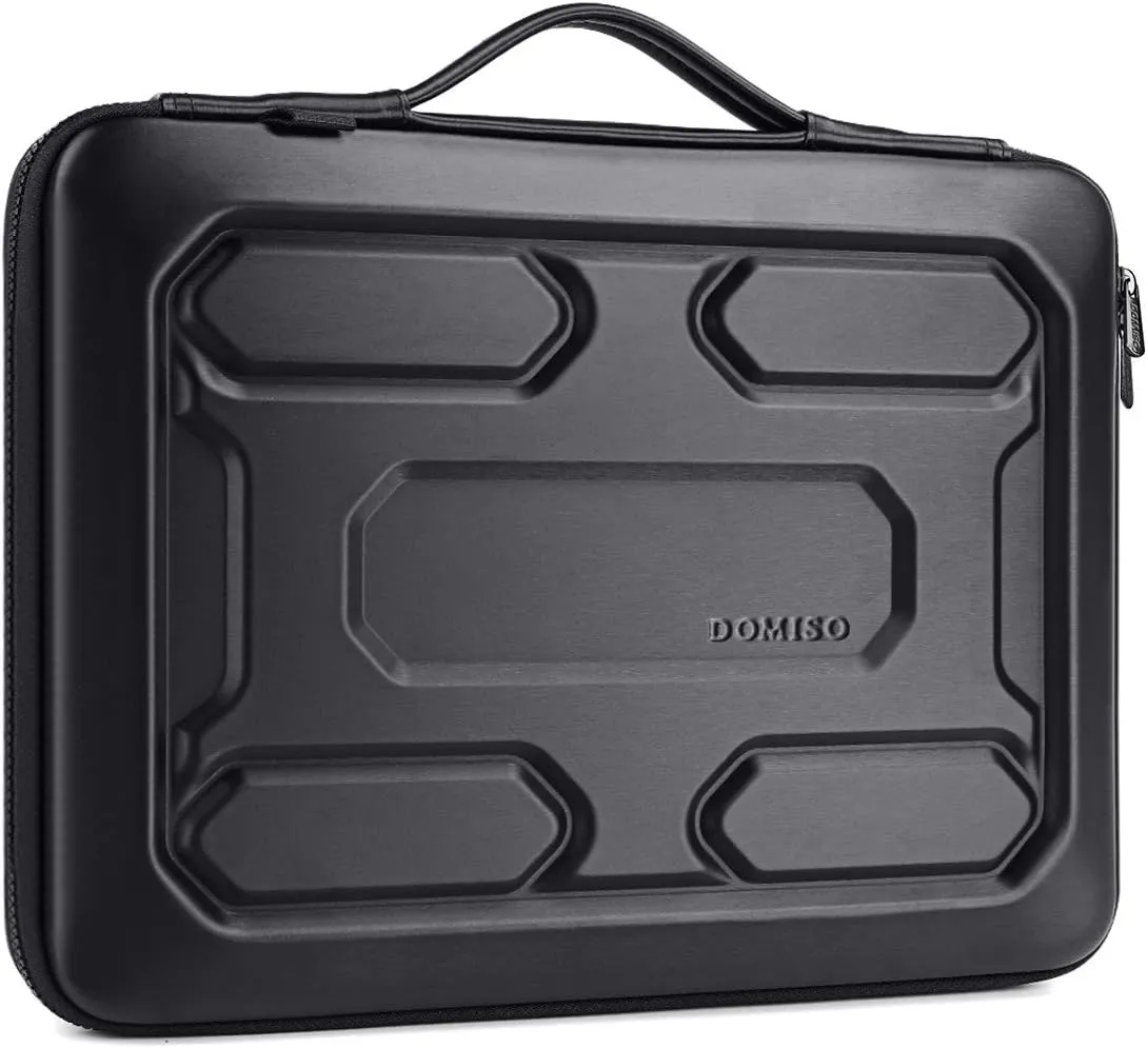 DOMISO 17 inch Laptop Sleeve with Handle Shockproof Computer Bag Waterproof EVA Protective Carrying Case for 17.3" MSI GS73VR Stealth Pro/HP Envy 17/LG Gram 17"/ROG Strix GL702VS, Black