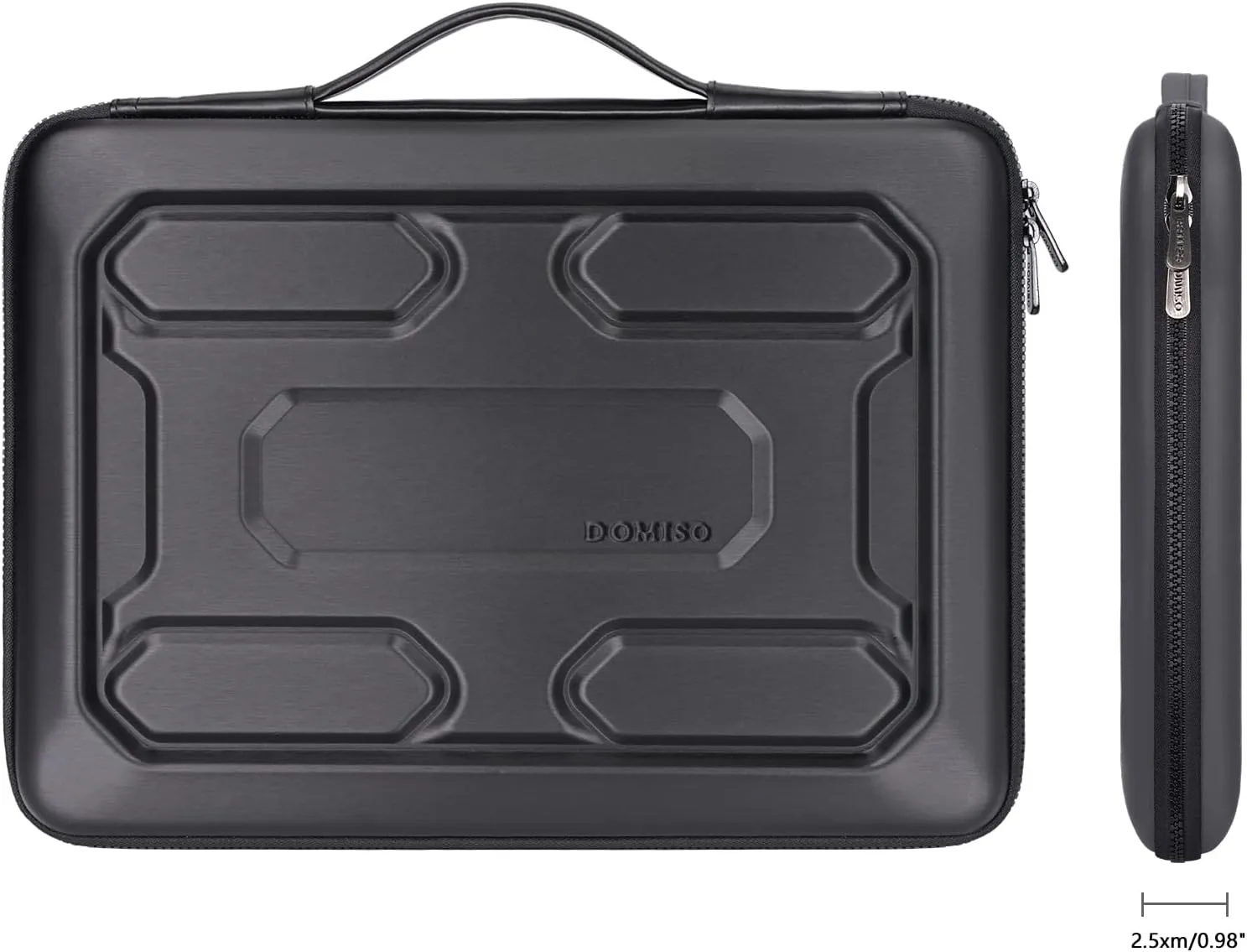 DOMISO 17 inch Laptop Sleeve with Handle Shockproof Computer Bag Waterproof EVA Protective Carrying Case for 17.3" MSI GS73VR Stealth Pro/HP Envy 17/LG Gram 17"/ROG Strix GL702VS, Black