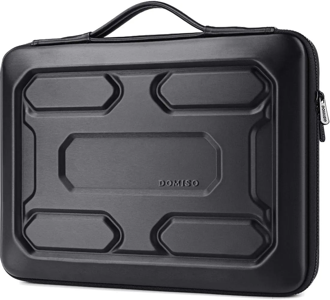 DOMISO 17 inch Laptop Sleeve with Handle Shockproof Computer Bag Waterproof EVA Protective Carrying Case for 17.3" MSI GS73VR Stealth Pro/HP Envy 17/LG Gram 17"/ROG Strix GL702VS, Black