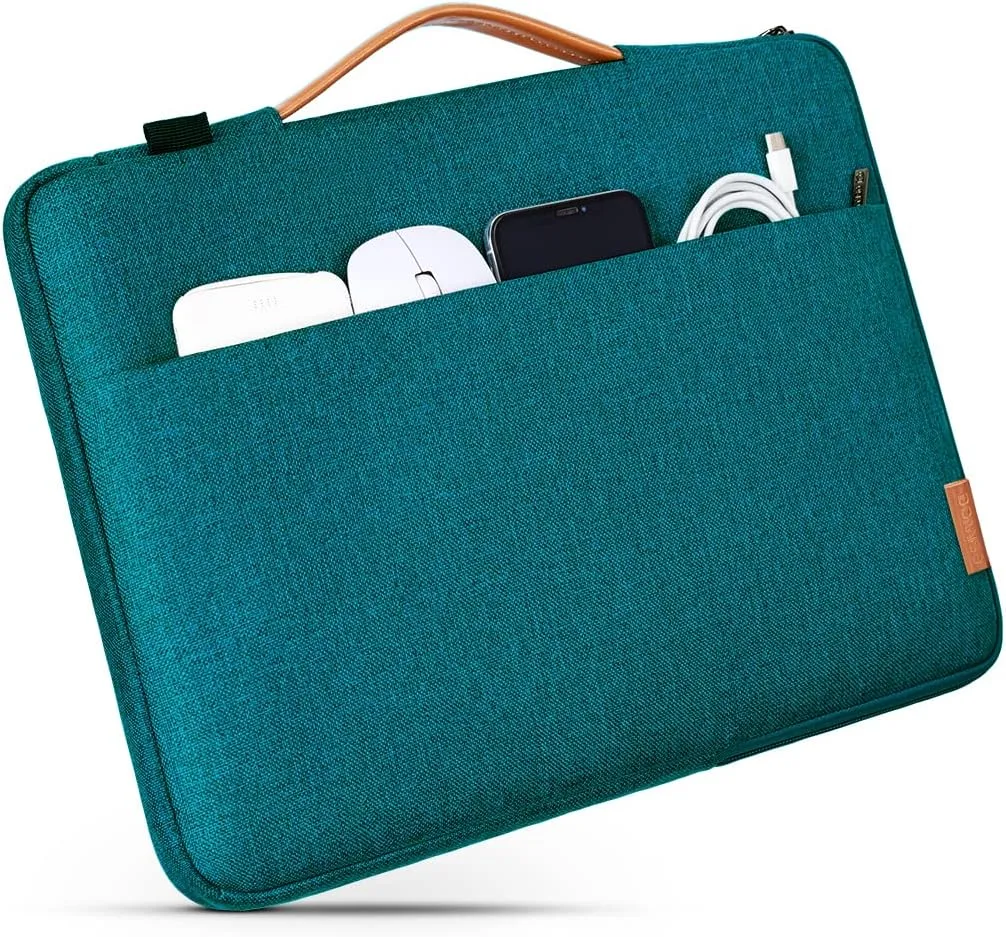 DOMISO 17.3 Inch Laptop Bag Cover Waterproof Shockproof Notebook Sleeve Case Shoulder Bag Protective Cover for 17.3" MSI, Lenovo IdeaPad 321, Teal