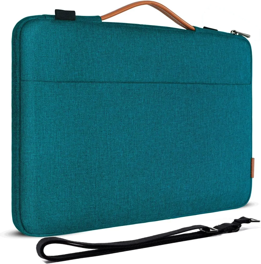 DOMISO 17.3 Inch Laptop Bag Cover Waterproof Shockproof Notebook Sleeve Case Shoulder Bag Protective Cover for 17.3" MSI, Lenovo IdeaPad 321, Teal