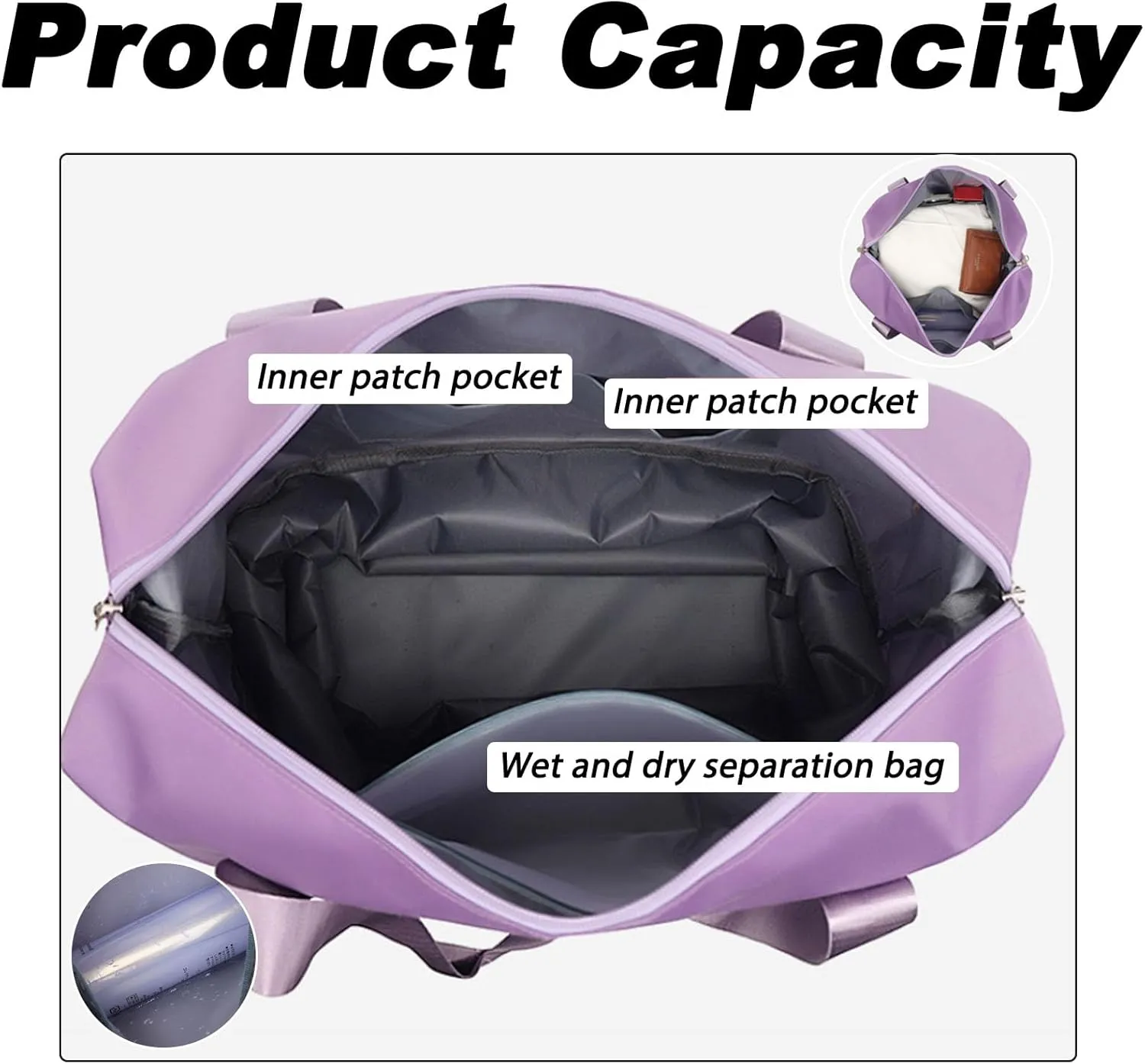 DOTH Kulken Travel Bag with Wheels, 2025 New Large Expandable Capacity Travel Bag, Universal Wheel Removable (Black)