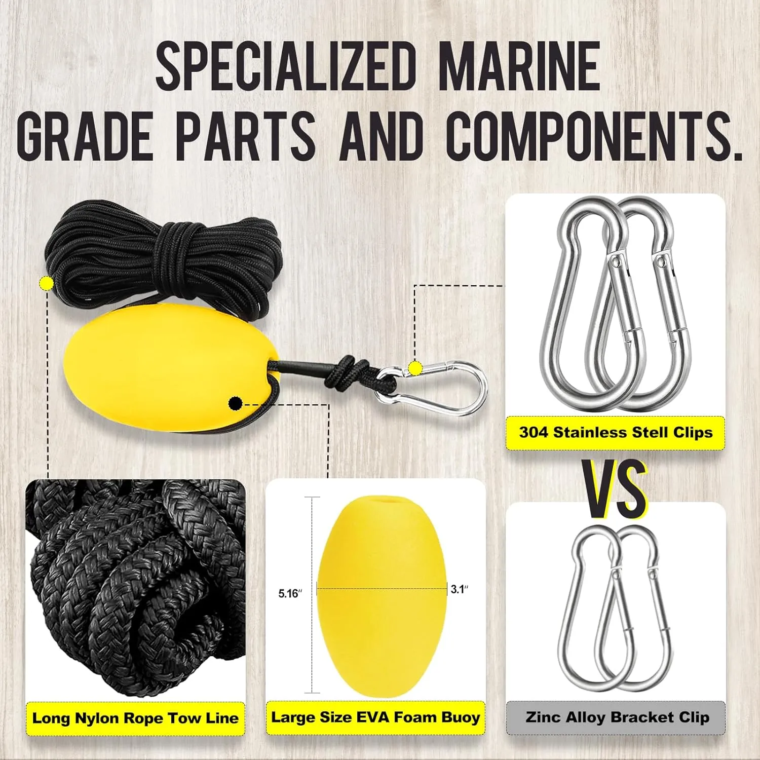 Drift Sock with Dump Line and Harness Buoy,Ocean Anglers Fishing Drift Anchor for Boat/Kayak/Pontoon