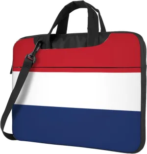 Dutch flag Laptop Bag, Multifunctional Shoulder Messenger Bag, 14.96 Inch Long Computer Case, Briefcase Handbag Shoulder Bag