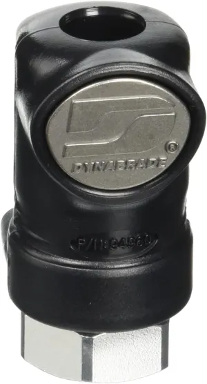 Dynabrade (94960) 1/4" Female Thread Composite-Style Coupler | Air Line Connection Accessory, Shock-Proof, Low-Vibration, Crush-Resistant | Use with Dynabrade Male Plugs