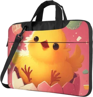 Eggshell chick portable single-shoulder laptop bag, a must-have for multifunctional business travel, made of Oxford cloth, stylish shockproof design, size is 15.6 in