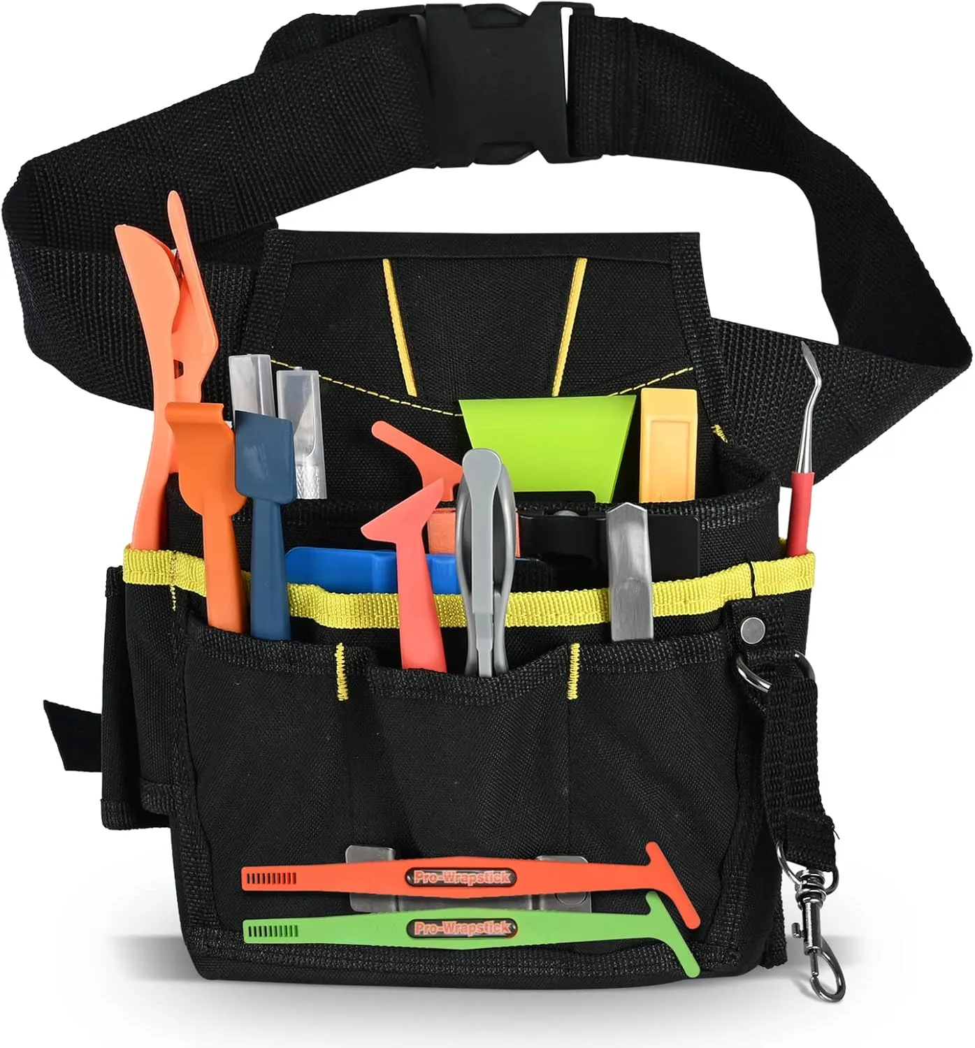 EHDIS Wrapping Tool Pouch with Belt Waist Waterproof Oxford Small Tool Organizer Tool Bag Utility Gadget Tool Holder with Multi Pocket for Car Tools