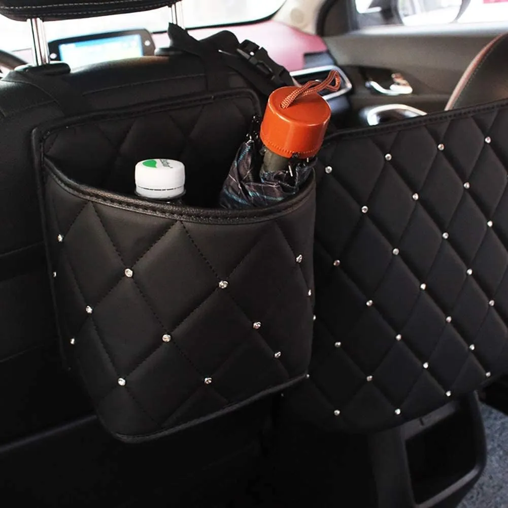 eing Car Seat Organizer - Premium Seat Back/Front Seat Travel Caddy,Bling Crystal Car Front Seat Organizer (1 - Pack,Black)