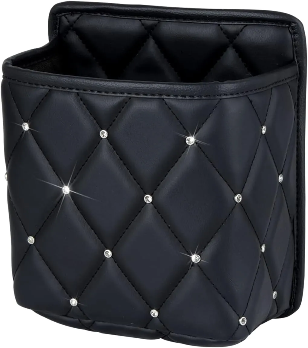 eing Car Seat Organizer - Premium Seat Back/Front Seat Travel Caddy,Bling Crystal Car Front Seat Organizer (1 - Pack,Black)