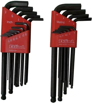Eklind Tool 13221 Ball-Hex L-Key allen wrench Combo- Inch/MM (2 sets 21pc)