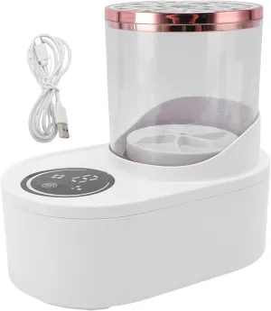 Electric Makeup Brush Cleaner, 850RPM Efficient Automatic Brush Washer Machine, USB Rechargeble Cosmetic Brush Tool with 5 Minutes Timer, Suitable for Home or Travel Use