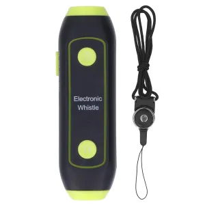 Electronic Whistle, Battery Operated 3 3 Volume Level Blow Whistle with LED Light Lanyard High Volume Emergency Whistle for Referees Soccer Sports Whistle Gift (Green)