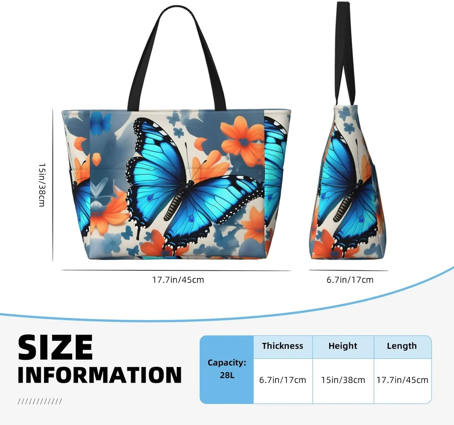 Elephant Family Large Capacity Beach Travel Bag - Waterproof Zipper Vacation Tote for Sandproof Storage, and Camping
