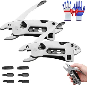 Elmyse Outdoor Multi-purpose Tool Pliers, 2025 New Elmyse 5 in 1 Mini Multitool Pliers Tool Kit, Wire Cutters for Survival and Emergency, Versatile Tool for Outdoor, Camping, Hiking (2pcs)