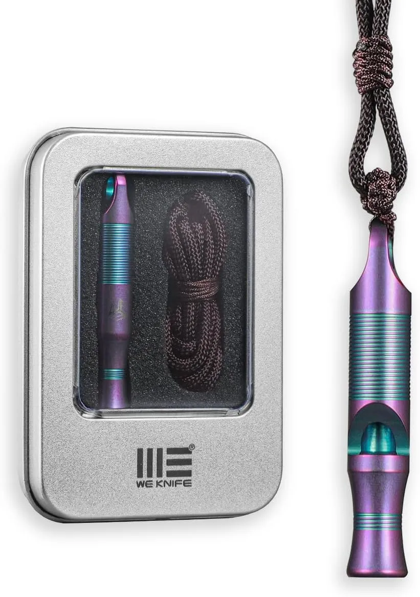 Emergency Whistle Survival Loud, Titanium Outdoor Safety Whistle Survival Shrill Loud Blast with Paracord for Kayak, Life Vest, Jacket, Boating, Fishing,Camping, Hiking, Hunting, Coyote