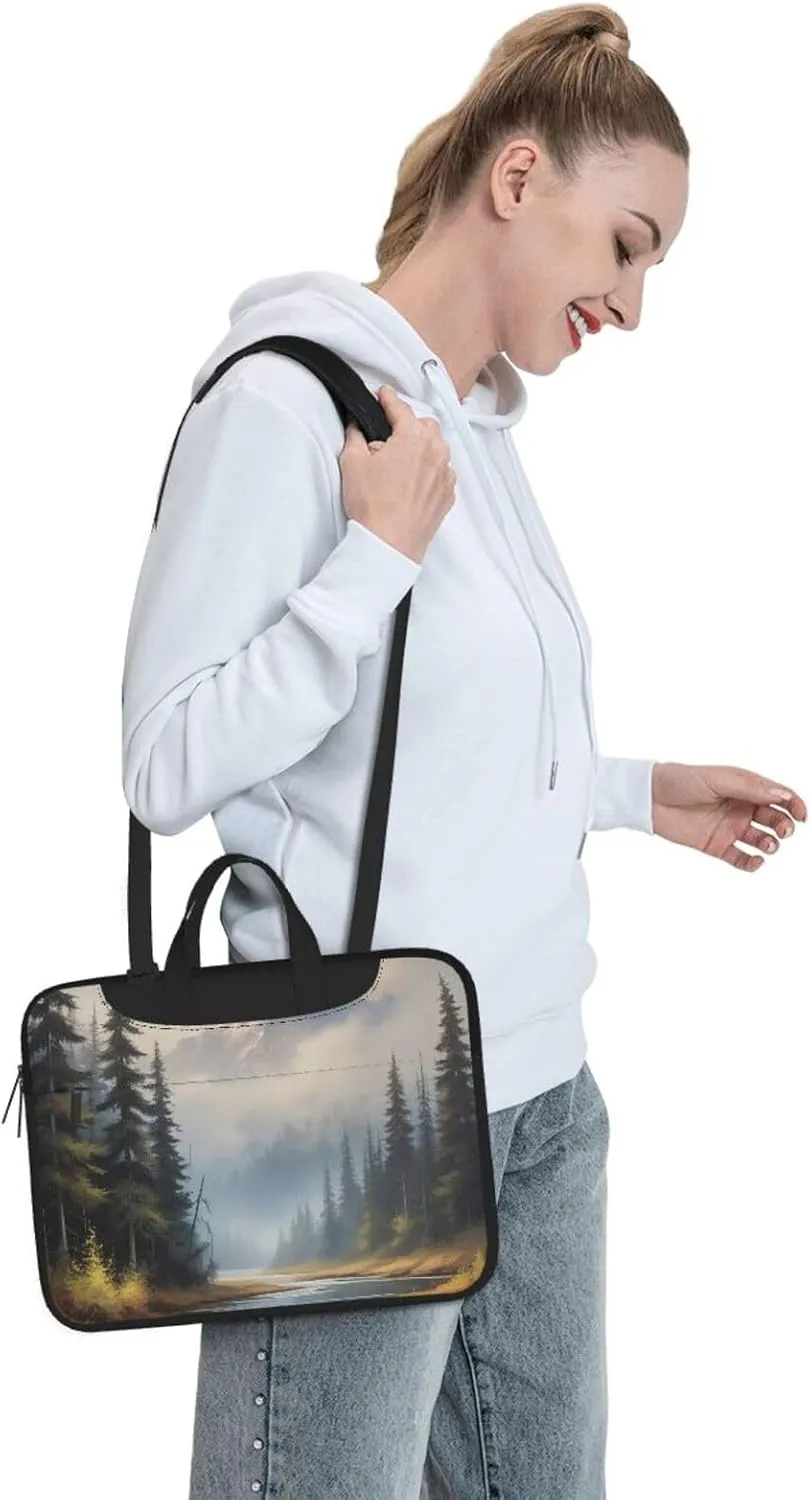 Enigmatic Echo Print Laptop Bag, 13-15.6 inch Work Tote Briefcase Messenger Bag Gifts for Men Women
