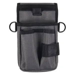 ergodyne® Arsenal 5568 Belt Loop Tool Pouch with Device Holster, 4 Compartments, 5 x 2 x 8.5, Polyester, Gray